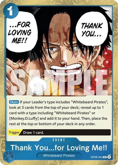 Carte One Piece Thank You…for Loving Me!! OP08-053, extension Two Legends (sortie anglaise)