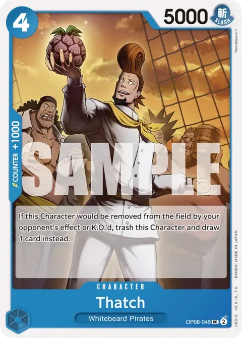 Carte One Piece Thatch OP08-045, extension Two Legends (sortie anglaise)