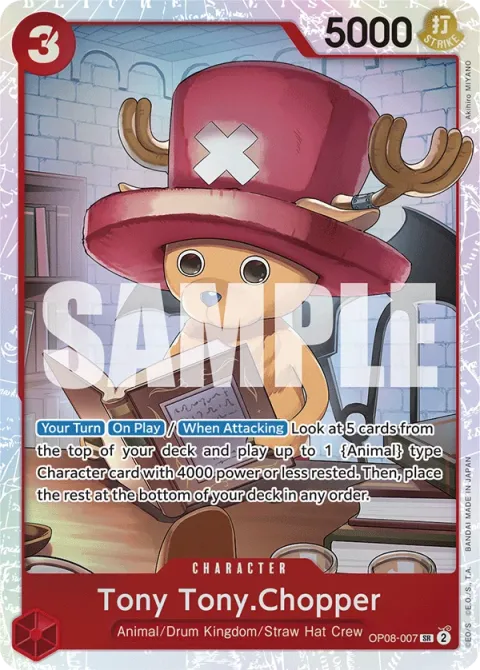 Carte One Piece Tony Tony.Chopper OP08-007, extension Two Legends (sortie anglaise)