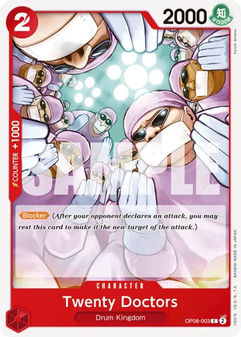 Carte One Piece Twenty Doctors OP08-003, extension Two Legends (sortie anglaise)