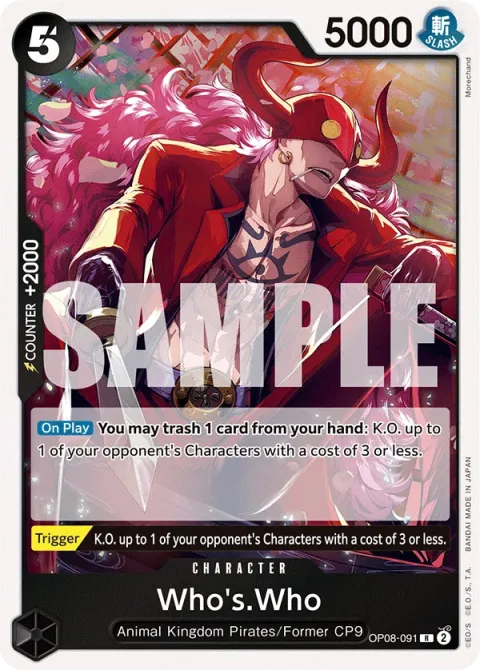 Carte One Piece Who’s.Who OP08-091, extension Two Legends (sortie anglaise)