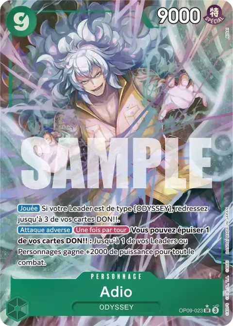 Carte One Piece Adio OP09-023 · parallèle, extension Les nouveaux empereurs