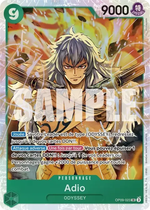 Carte One Piece Adio OP09-023, extension Les nouveaux empereurs