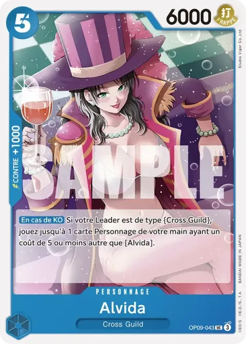 Carte One Piece Alvida OP09-043, extension Les nouveaux empereurs