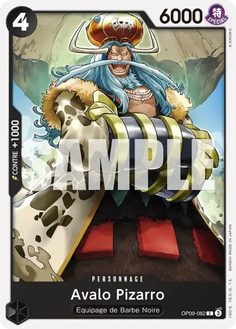 Carte One Piece Avalo Pizarro OP09-082, extension Les nouveaux empereurs