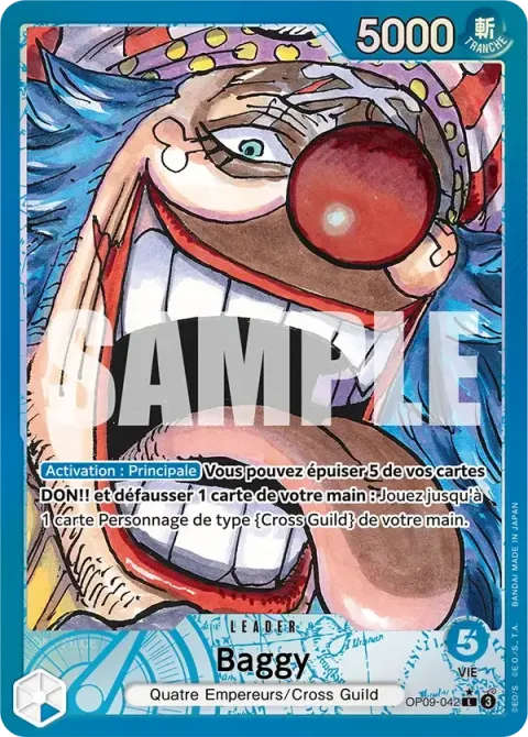 Carte One Piece Baggy OP09-042 · parallèle, extension Les nouveaux empereurs