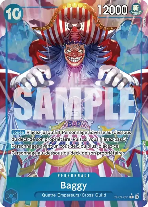 Carte One Piece Baggy OP09-051 · parallèle, extension Les nouveaux empereurs