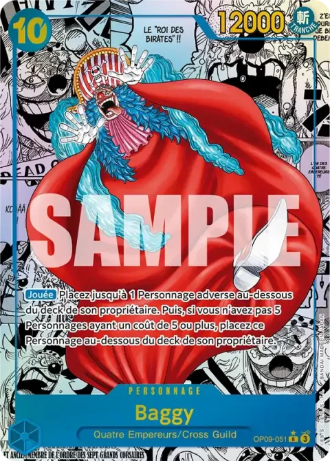 Carte One Piece Baggy OP09-051 · parallèle 2, extension Les nouveaux empereurs