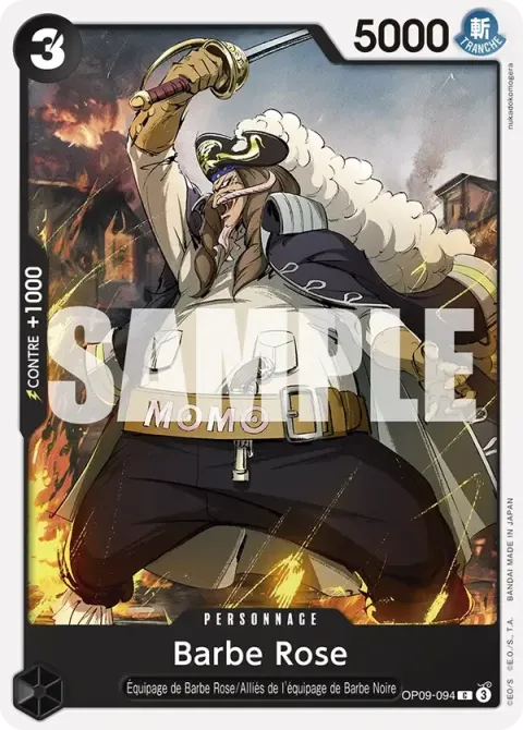 Carte One Piece Barbe Rose OP09-094, extension Les nouveaux empereurs