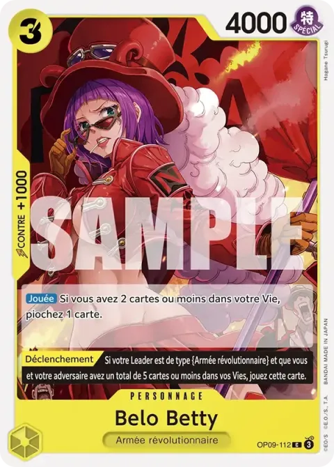 Carte One Piece Belo Betty OP09-112, extension Les nouveaux empereurs