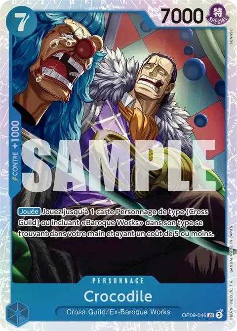 Carte One Piece Crocodile OP09-046, extension Les nouveaux empereurs