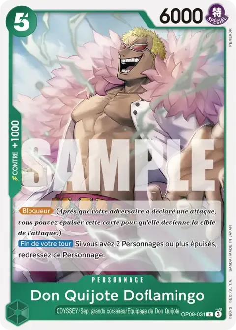 Carte One Piece Don Quijote Doflamingo OP09-031, extension Les nouveaux empereurs