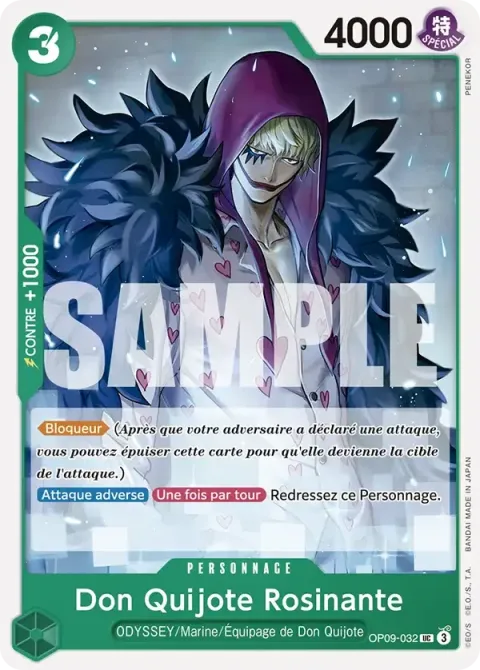 Carte One Piece Don Quijote Rosinante OP09-032, extension Les nouveaux empereurs