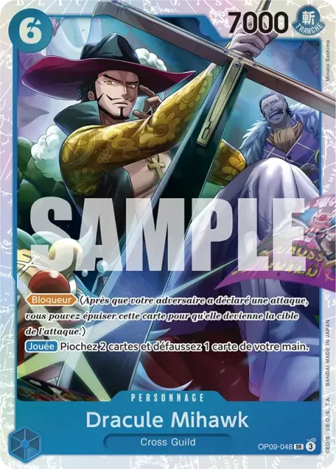 Carte One Piece Dracule Mihawk OP09-048, extension Les nouveaux empereurs