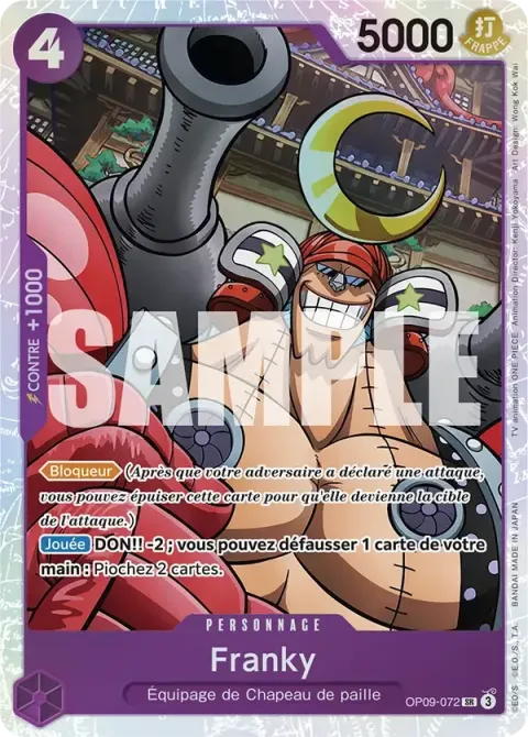 Carte One Piece Franky OP09-072, extension Les nouveaux empereurs