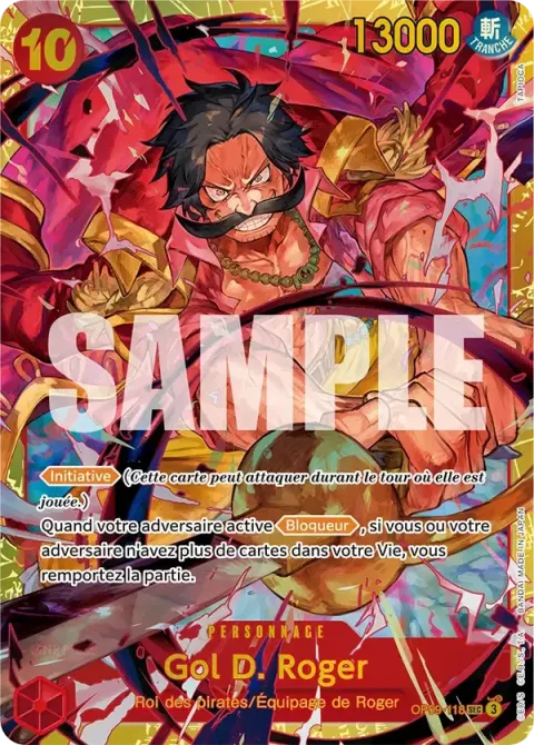 Carte One Piece Gol D. Roger OP09-118, extension Les nouveaux empereurs