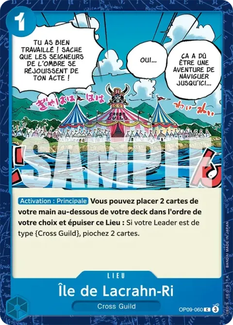 Carte One Piece Île de Lacrahn-Ri OP09-060, extension Les nouveaux empereurs