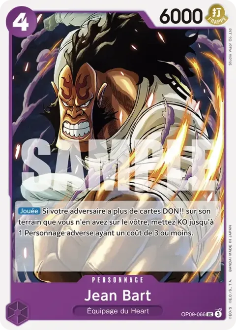 Carte One Piece Jean Bart OP09-066, extension Les nouveaux empereurs
