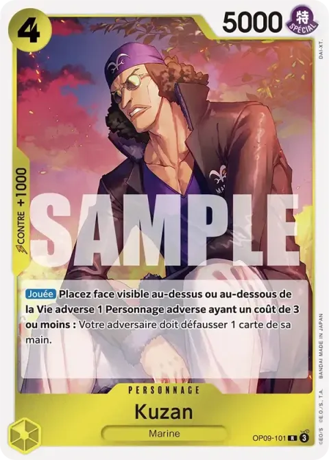 Carte One Piece Kuzan OP09-101, extension Les nouveaux empereurs