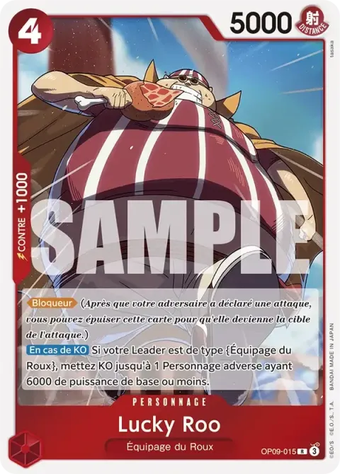 Carte One Piece Lucky Roo OP09-015, extension Les nouveaux empereurs