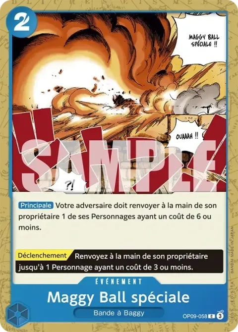 Carte One Piece Maggy Ball spéciale OP09-058, extension Les nouveaux empereurs
