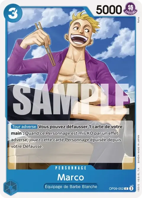 Carte One Piece Marco OP09-052, extension Les nouveaux empereurs
