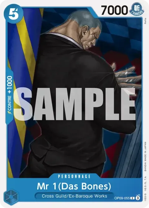 Carte One Piece Mr 1 (Das Bones) OP09-055, extension Les nouveaux empereurs