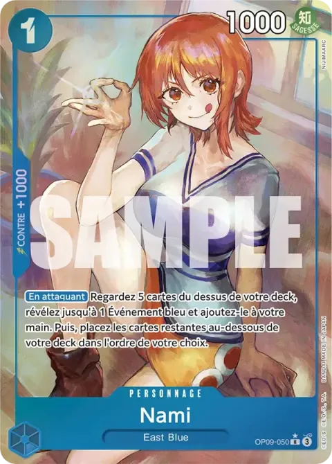 Carte One Piece Nami OP09-050 · parallèle, extension Les nouveaux empereurs