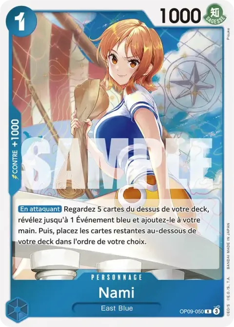 Carte One Piece Nami OP09-050, extension Les nouveaux empereurs