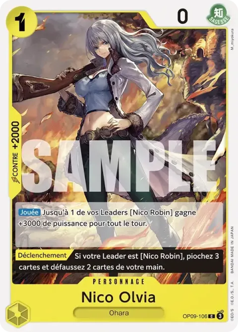 Carte One Piece Nico Olvia OP09-106, extension Les nouveaux empereurs