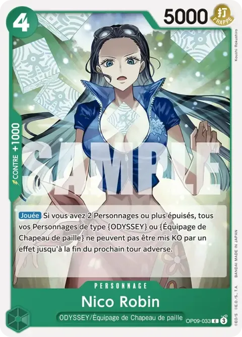 Carte One Piece Nico Robin OP09-033, extension Les nouveaux empereurs