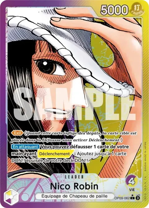 Carte One Piece Nico Robin OP09-062 · parallèle, extension Les nouveaux empereurs