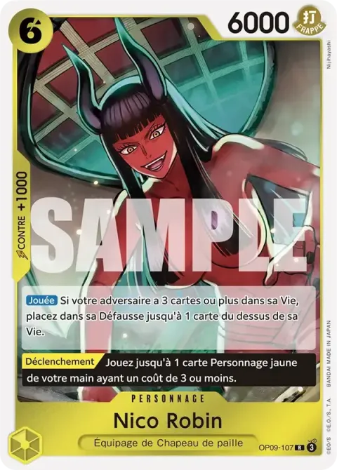 Carte One Piece Nico Robin OP09-107, extension Les nouveaux empereurs