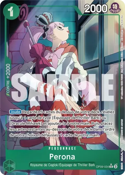 Carte One Piece Perona OP09-034 · parallèle, extension Les nouveaux empereurs