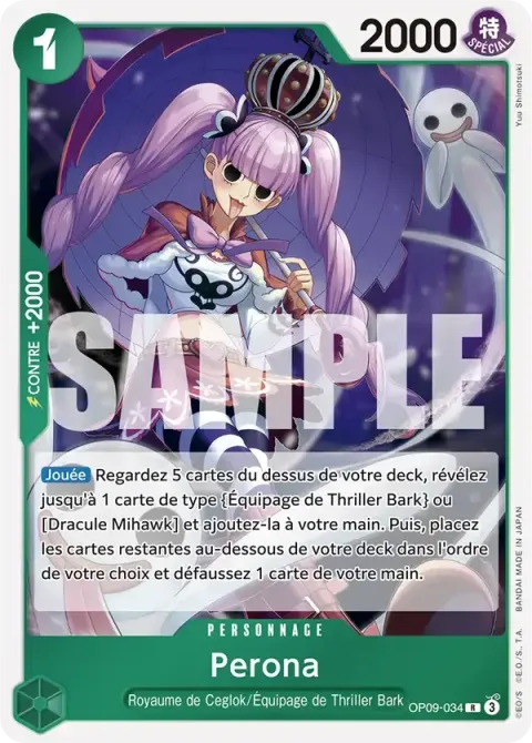 Carte One Piece Perona OP09-034, extension Les nouveaux empereurs