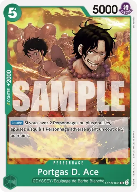 Carte One Piece Portgas D. Ace OP09-035, extension Les nouveaux empereurs