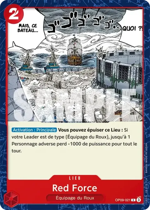 Carte One Piece Red Force OP09-021, extension Les nouveaux empereurs