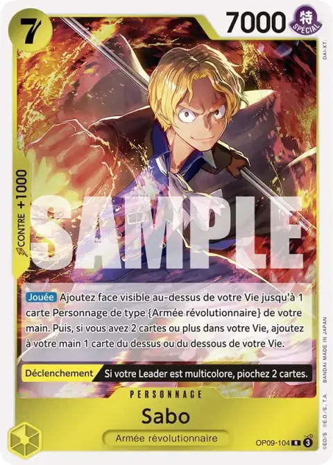 Carte One Piece Sabo OP09-104, extension Les nouveaux empereurs