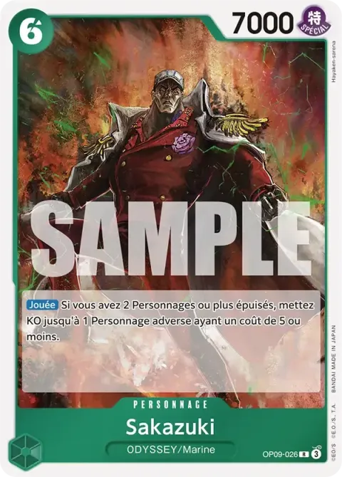 Carte One Piece Sakazuki OP09-026, extension Les nouveaux empereurs