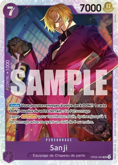 Carte One Piece Sanji OP09-065, extension Les nouveaux empereurs