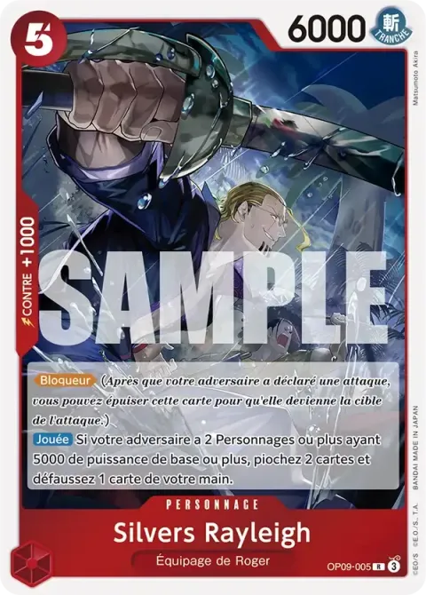 Carte One Piece Silvers Rayleigh OP09-005, extension Les nouveaux empereurs