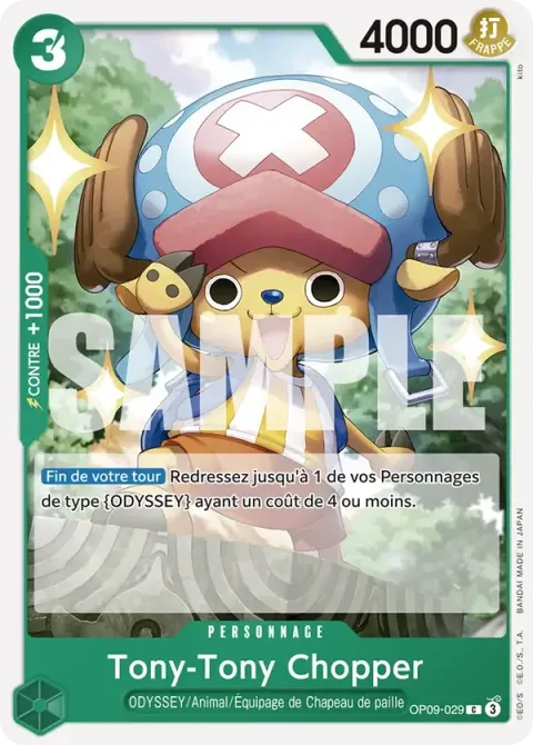 Carte One Piece Tony-Tony Chopper OP09-029, extension Les nouveaux empereurs