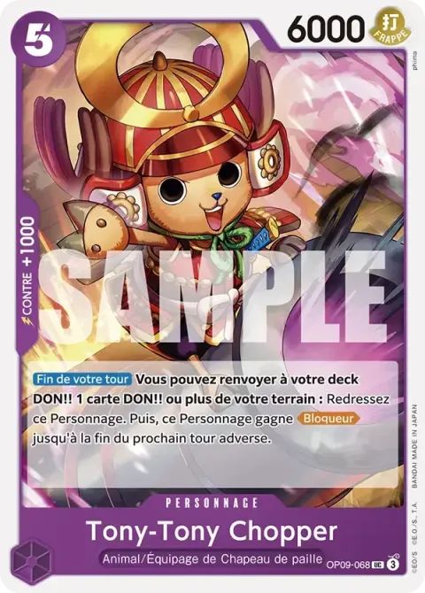 Carte One Piece Tony-Tony Chopper OP09-068, extension Les nouveaux empereurs