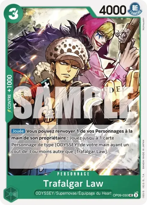 Carte One Piece Trafalgar Law OP09-030, extension Les nouveaux empereurs