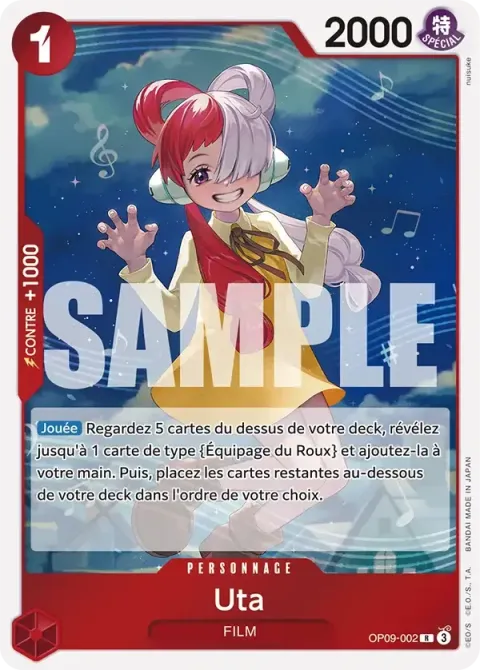 Carte One Piece Uta OP09-002, extension Les nouveaux empereurs