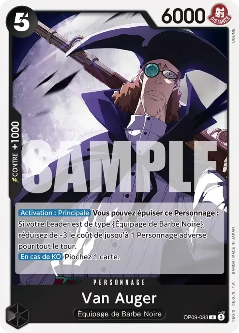 Carte One Piece Van Auger OP09-083, extension Les nouveaux empereurs