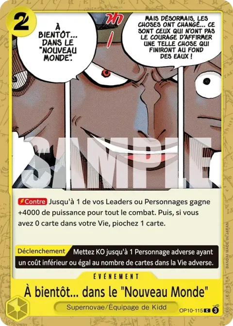 Carte One Piece À bientôt… dans le « Nouveau Monde » OP10-115, extension Sang royal