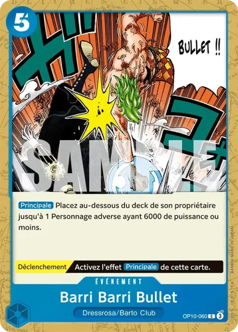Carte One Piece Barri Barri Bullet OP10-060, extension Sang royal
