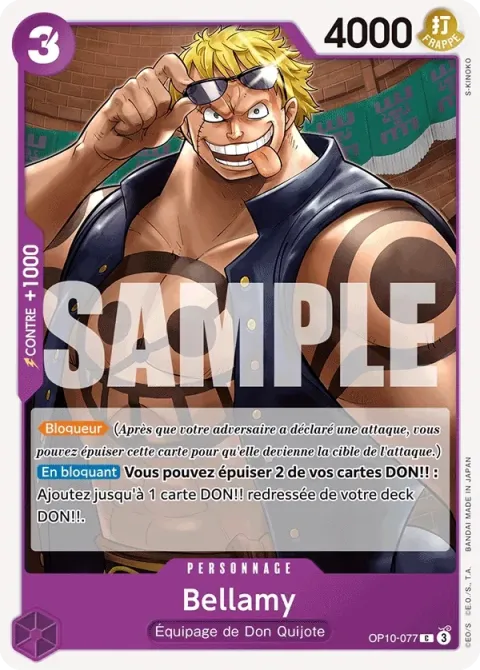 Carte One Piece Bellamy OP10-077, extension Sang royal