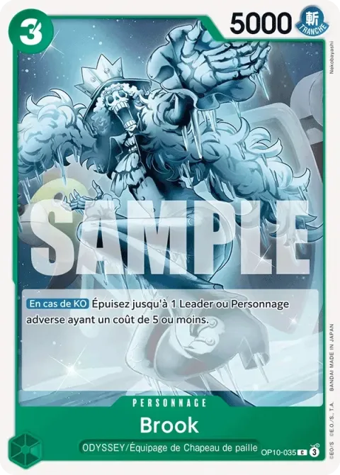 Carte One Piece Brook OP10-035, extension Sang royal